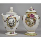 A Large 19th Century Royal Copenhagen Hand Painted Two Handled Porcelain Vase, Signed Ondrup and