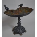 A Cast Iron Bird Bath