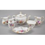 A Collection of Royal Crown Derby Teawares to Include Three Jug, Sugar Bowl and Two Handled Dish
