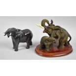 Two Elephant Ornaments, to Include Beswick Example