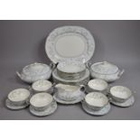 An Enchantment Pattern Dinner Service by Northumbria to comprise Two Lidded Tureens, Soup Bowls,
