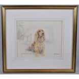 A Framed Gill Evans Limited Edition Print, Seated Dog