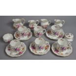 A Royal Crown Derby 'Derby Posies' Coffee Set to Comprise Six Cans, Five Saucers, Jugs etc