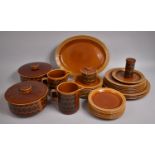 A Collection of Hornsea 'Saffron' Treacle Glazed Dinner Wares to Comprise Lidded Tureens, Jugs,