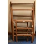 A Vintage Small Two Section Clothes Airer, 51cm Wide