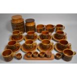 A Collection of Hornsea 'Saffron' Treacle Glazed Breakfast Ware to Comprise Storage Jars, Cups,