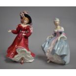 Two Boxed Royal Doulton Figures, Southern Belle and Figure of the Year Patritia
