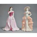 Two Boxed Coalport Figures, Lady of Fashion Cafe Royale and Sarah Figure of the Year 1993