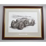A Framed Print of 1930 Blower Bentley, 40x29cm