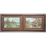 A Pair of Framed Ernest Walberg Prints, Each 43x28cm