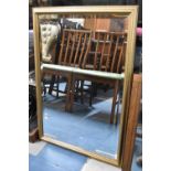 A Mid 20th Century Rectangular Gilt Framed Bevelled Edge Wall Mirror, 58x85cm