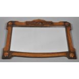 A Vintage Oak Framed Wall Mirror, 68x50cm