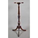 A Modern Mahogany Torchere Stand with Turned Support on Tripod Base, 97cm High