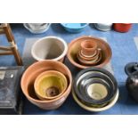 A Collection of Glazed and Terracotta Plant and Patio Pots
