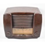 An Art Deco Bakelite Cased Valve Radio by GEC, 43cm wide