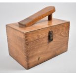 A Mid 20th Century Wooden Shoeshine Box and Contents, 27cm Wide