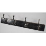 A Vintage Four Hook Coat Rail, 73cm Long