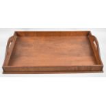 A Mid 20th Century Rectangular Two Handled Oak Tray, 56cm wide