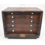 A Vintage Engineers Chest, Having Five Graduated Long Drawers, 36cm wide