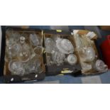 Three Boxes of Pressed and Moulded Glassware