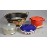 A Collection of Various Vintage Cooking Pots and Pans