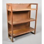 A Mid 20th Century Folding Three Shelf Bookcase, 69cm Wide