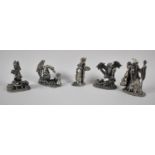 A Collection of Four Jewelled Pewter Ornaments to Include Gandalf from the Hobbit Collection, The