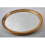 A Mid 20th Century Oval Gilt Framed Wall Mirror, Frame AF, 56x46cm