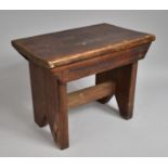 A Rustic Wooden Stool, 38cm wide