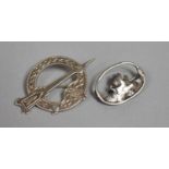 Two Silver Celtic Brooches, One with Irish Hallmark for Dublin 1991