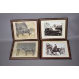 A Collection of Four Framed Monochrome Vintage Photographs, Each 40cm wide
