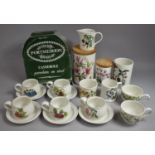 A Collection of Various Portmeirion to Comprise Botanic Garden Storage Jars, Pomona Pattern Cups,