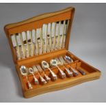 A Mid 20th Century Canteen of Stainless Steel Kings Pattern Cutlery for Six
