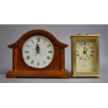 Two Modern Quartz Mantel Clocks