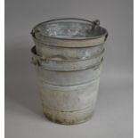 Four Vintage Galvanized Buckets