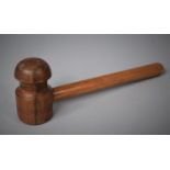 A Turned Wooden Gavel, 30cms Long