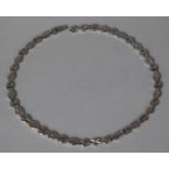 A White Metal Necklace, Clasp AF, Stamped 750 405A BUT DOES NOT TEST FOR GOLD, 40.5g