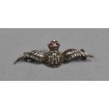 A Small Sterling Silver RAF Sweetheart Brooch
