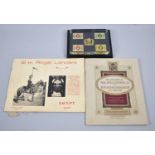 A Novelty Silver Jubilee Perspex Desktop Paperweight Decorated with Stamps Together with an Album of