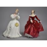 Two Boxed Royal Doulton Figures, Signed Michael Doulton Fragrance and Denise