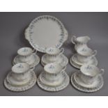 A Royal Albert Memory Lane Tea Set to Comprise Cups, Saucers, Side Plates, Cake Plate and Milk Jug