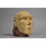 An Artist Made Sculpted and Painted Terracotta Portrait Head, Almost Life Size, The Base Inscribed