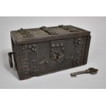 A 17th Century Continental 'Armada' Steel Chest of Small Proportions, Probably German and with