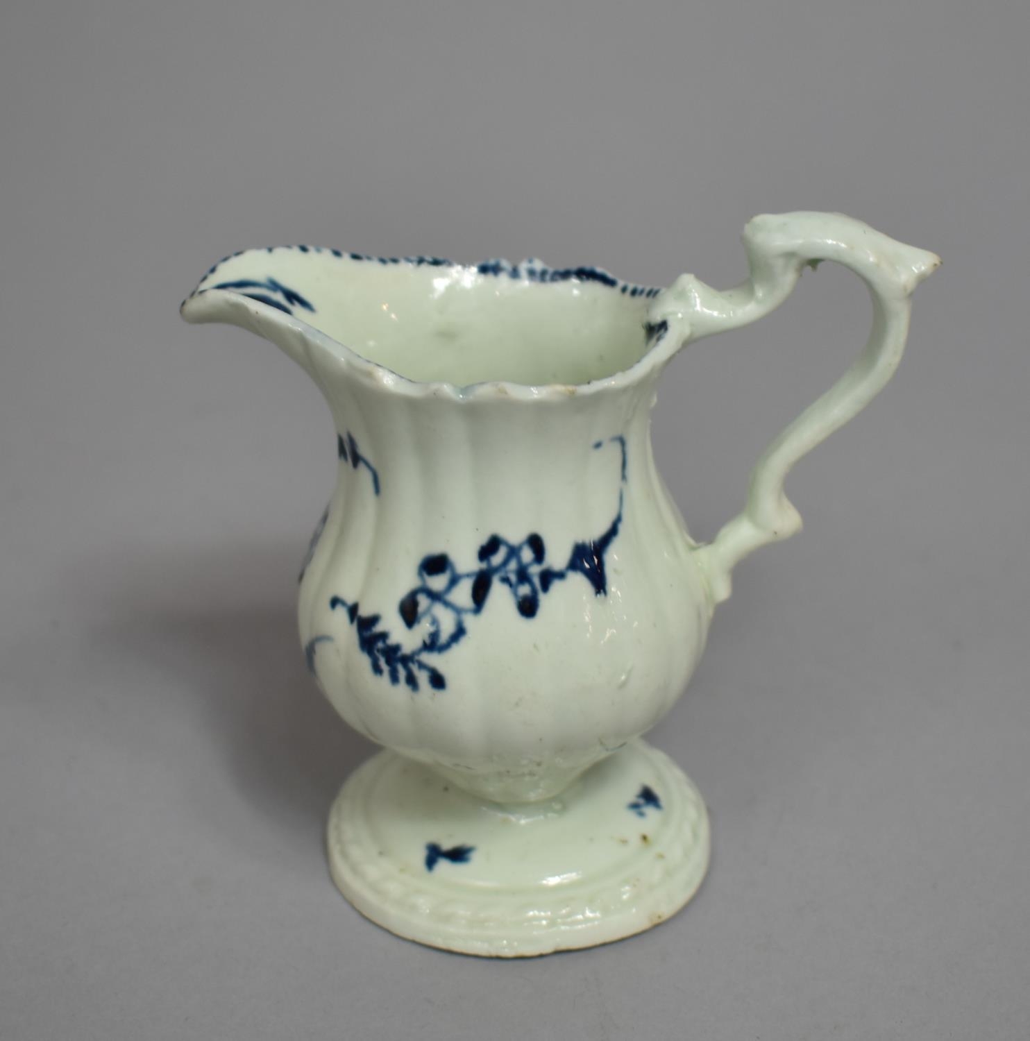 An 18th Century English Blue and White Porcelain Cream Jug, Floral Decoration, Condition Issues to - Image 7 of 7