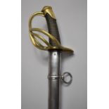 A Reproduction French Napoleonic Period AN XII Cuirassier Heavy Cavalry Sword with Double Fullered