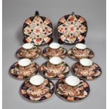 A Royal Crown Derby Imari Tea Set, Pattern No 6041 to comprise Eight Saucers, Eight Side Plates, Two