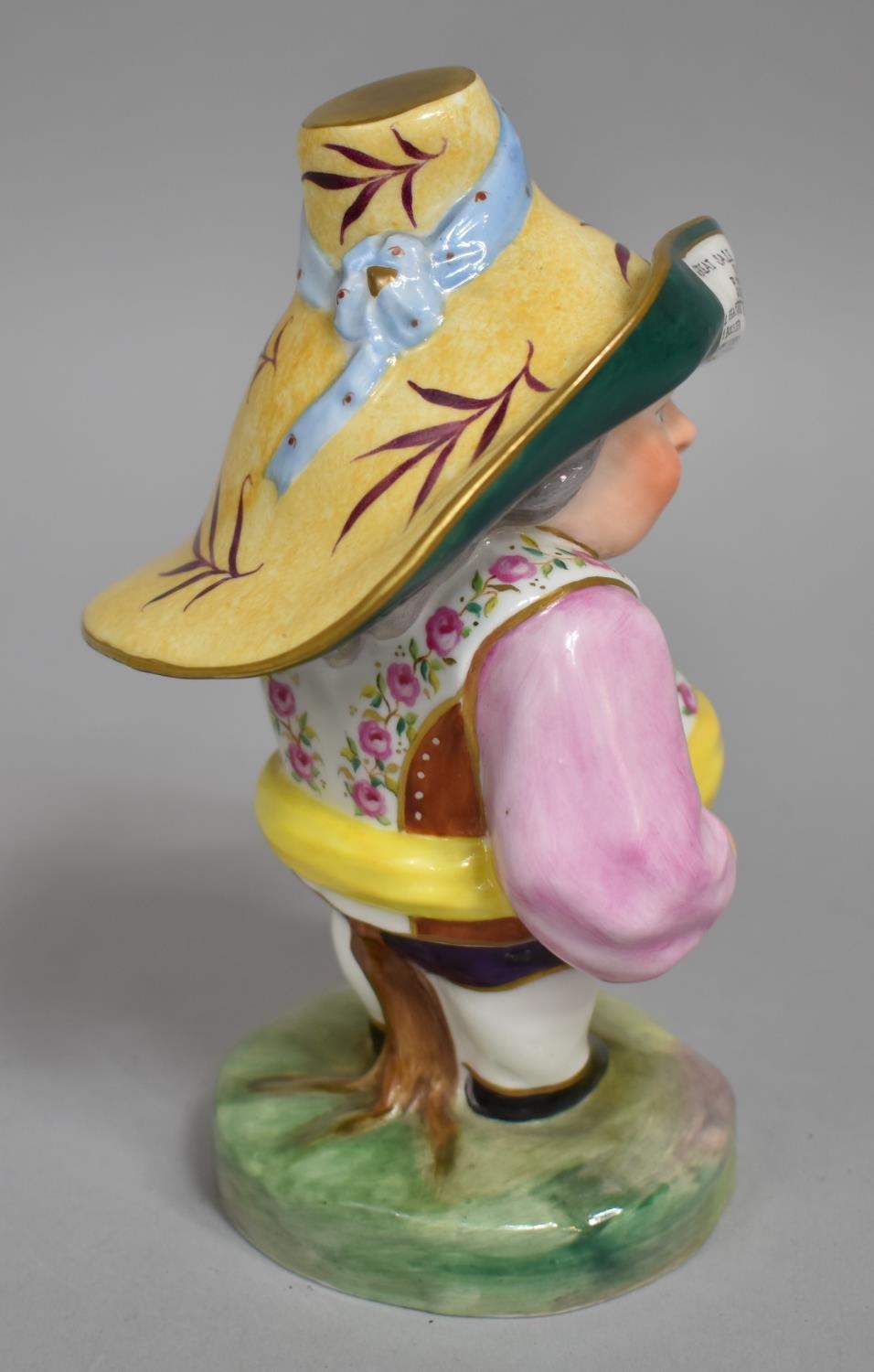 A Royal Crown Derby Mansion House Dwarf Wearing Floral Waistcoat and Hat on a Slant Inscribed 'Great - Image 3 of 6