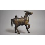 An Early Persian/North Indian Bronze Burner in the Form of a Horse, 20cm high and 19cm Wide