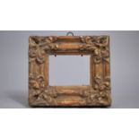 A Small 19th Century Gilt Painted Wooden and Gesso Florentine Picture Frame. Outer Measurement