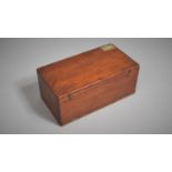 An Early to Mid 20th Century Mahogany Cased Slide Box with Hinged Lid and Pull Down Front Containing